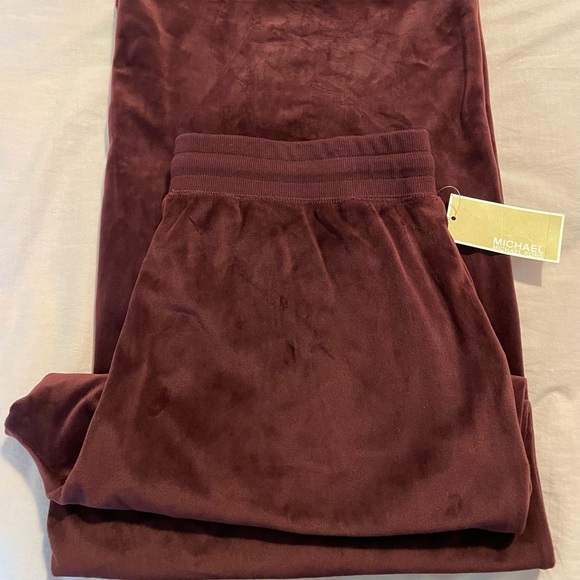 Michael Kors Brown Women’s Soft Sweatpants NWT $98 With MK Emblems Size XL - Picture 7 of 8